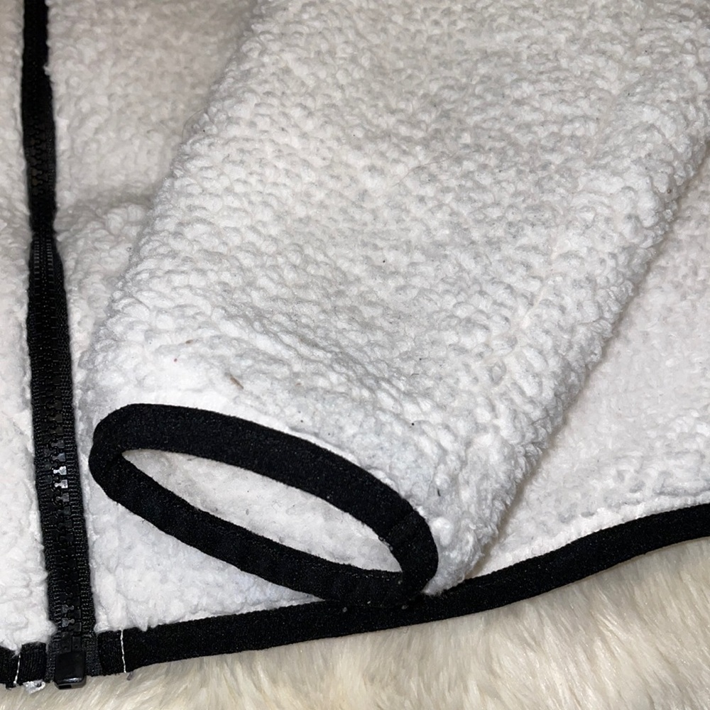 VS PINK WHITE TEDDY SHERPA FULL ZIP JACKET - Picture 6 of 7